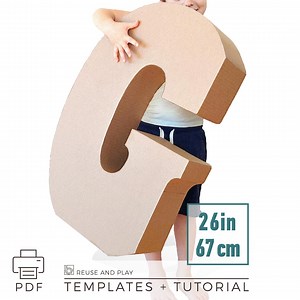 Giant 3D Letters TEMPLATES, A-Z | 26.5in - Etsy