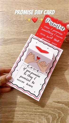 Cute promise day card idea easy way full tutorial and beautiful gorgeous stunning #ilma artist