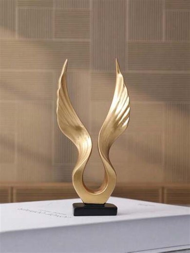 1pc Luxury European Style Resin Gold Phoenix Spreading Wings Decoration, Home Office Study Room Bookshelf Living Room Desk Entrance Decor | SHEIN