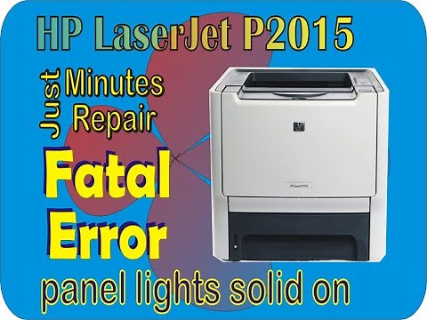 FIX Fatal Error on HP LaserJet P2015 NOW! || Printer not working, Panel Lights on
