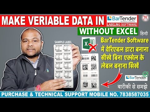 How to make variable data in BarTender Labeling Software | without using excel in Bartender Software