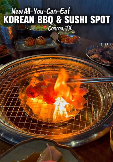 Trying GANGNAM KBBQ & SUSHI— an all-you-can-eat Korean BBQ & Sushi spot in the Houston area. 🍣AYCE LUNCH: $23.95 🍱AYCE DINNER: $36.95 📍 @Gangnam kbbq & Sushi 215 S Loop 336 W ste 300, Conroe, TX 77304 #houstonfoodie #ayce #kbbq #htxfoodie #sushi