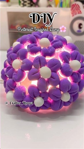 DIY Pinteresty Lamp with Super Clay🌸 #shorts #viral #trending #diy #sorts #trending #craftideas