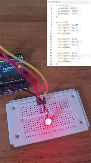 Arduino RGB LED #arduino #electronic #fun