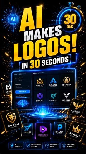 This AI Tool Creates Professional Logos In 30 Seconds 🤯 #shorts