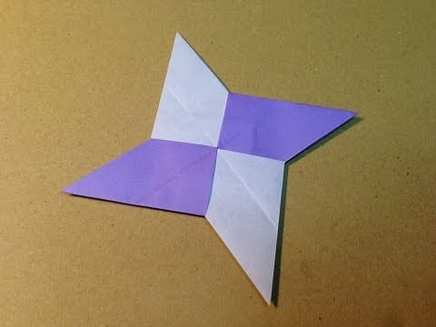 Origami Ninja Star (Shuriken) with One Sheet of Paper