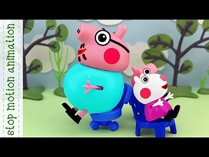 Peppa playing the game Musical Chairs