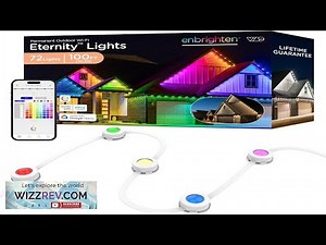Enbrighten Eternity Permanent Outdoor Lights 100ft 72 RGBWIC LEDs White Eave Lights Review
