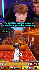 Speed Keyboard Escape World 2 Speed Run With Brother! #ryanrbx #roblox | strixx keyboard escape