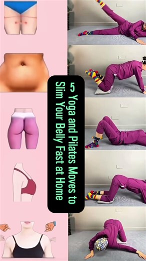 5 Yoga and Pilates Moves to Slim Your Belly Fast at Home#shorts #homeworkout #core #yoga #pilates