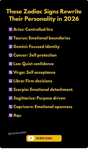 These Zodiac Signs Rewrite Their Personality in 2026 #shorts