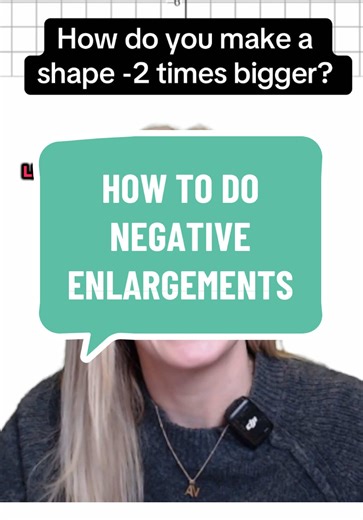 Negative enlargements for the higher tier only 💁🏼‍♀️ #gcsemaths #enlargement