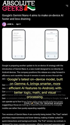 🧐👉 Why Google’s Gemini Nano 4 Could Change Mobile AI Performance #QixNewsAI
