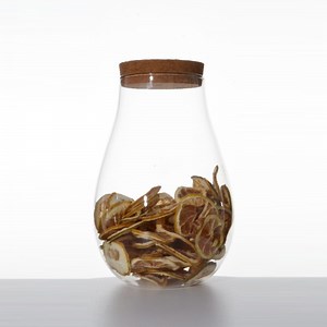 [Hot Item] Food/Candy Containers Glass Storage Jar with Wooden Top Lid
