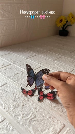 DIY stickers 🦋| #shorts #craft #viral #trending