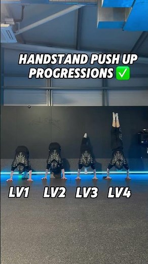HSPU progressions ✅🤝 #handstand #handstandpushup #calisthenics