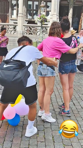 353K views · 1.3K reactions | Pinning Balloon Prank藍 | Who Cares? | Facebook