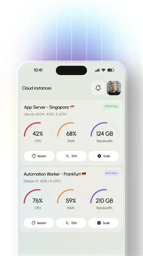 AI Agent Management App - Mobile App UI