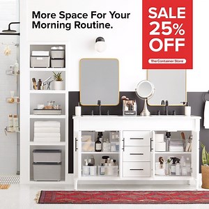 More space for your morning routine. http://bit.ly/2wkhDkA | The Container Store
