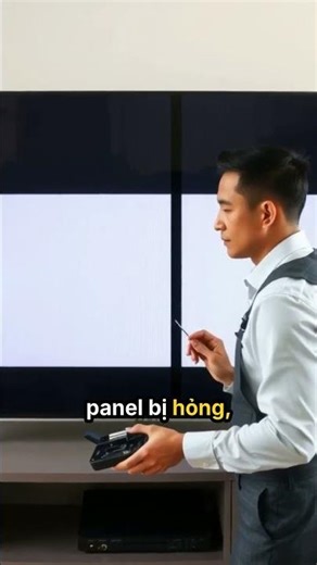 Màn hình tivi xuất hiện vệt đen kéo dài – Lỗi panel thường gặp