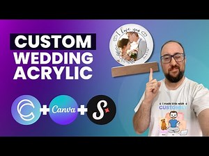 Create a CUSTOM Wedding Acrylic Plaque with CUSTOMILY and CANVA in minutes! 🤵👰
