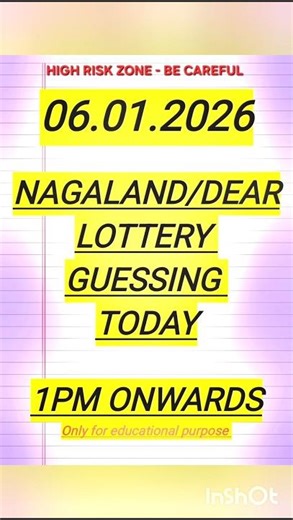 ​06-01-2026 Today Nagaland/Dear/Sambad Lottery Target | 16 Middle Target Analysis trick