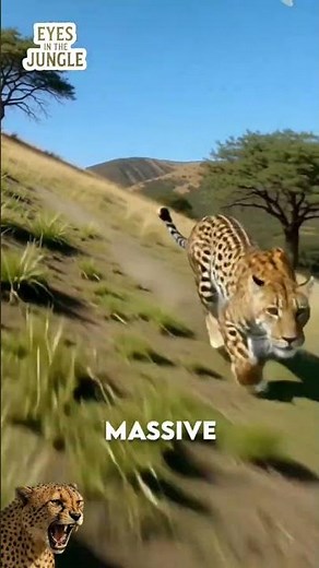 Drone Captures Leopard Sprinting at Full Power #shorts #leopard #animalworld