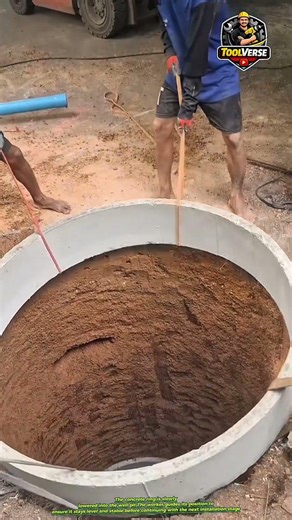 Lowering Concrete Rings for Infiltration Well Construction #concreteringinstallation