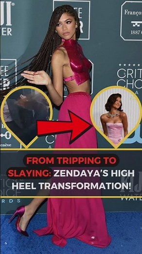 From Tripping to Slaying: Zendaya's insane high heel transformation 😱💃 #zendaya #celebrity #shorts