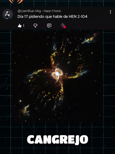Nebulosa del Cangrejo del Sur (Hen 2-104): origen y estructura