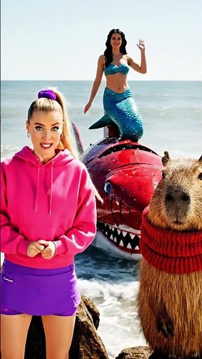 Capi en la carrera de peces robot