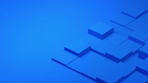 Geometric cube blue background