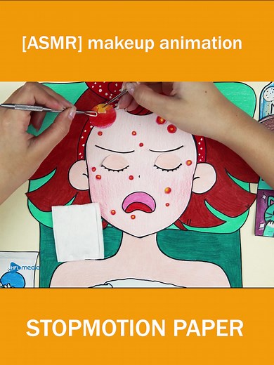 Innovative Makeup Animation: ASMR Stop Motion Paper Art