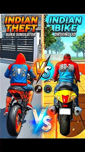 INDIAN BIKE DRIVING 3D😈 Vs🔥 INDIAN THEFT AURA SIMULATOR #indianbikedriving3d #viralvideo #1million