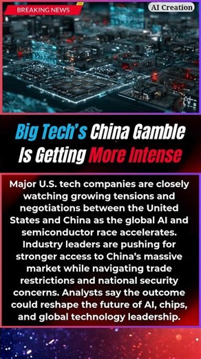 BREAKING : Big Tech’s China Gamble Is Getting More Intense 🇺🇸🤖🇨🇳