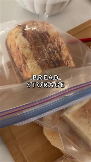 So skeptical on a bread box so if you have one you love, pls share! I can’t keep using all this plastic every week 🤞 #breadstorage