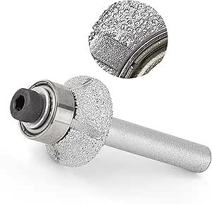 ILOVETOOL Radius Head 3mm Router bits 1/4 Shank Diamond BRAZED Profile Wheel Router Bit Bullnose