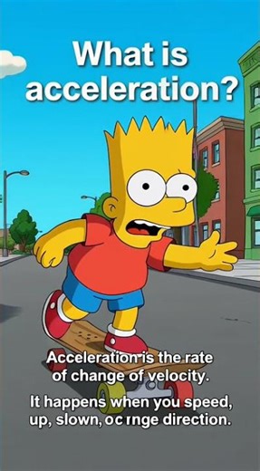 What Is Acceleration? Funny Science Short ! 😳 #funnyscience #funnyshorts #cartoon