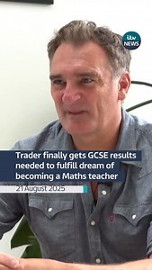 178K views · 3.3K reactions | 34 years after being expelled from school, a city trader finally got the GCSE results he needed to fulfill his dream of becoming a Maths teacher. Stephen Hargreaves, 58, from London, passed his and English and Maths exams, to retrain as a secondary school teacher this September. #itvnews #gcseresults | ITV London | Facebook
