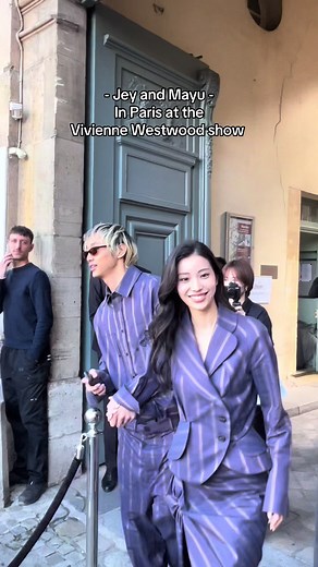 Jey and Mayu at the Vivienne Westwood Show in Paris