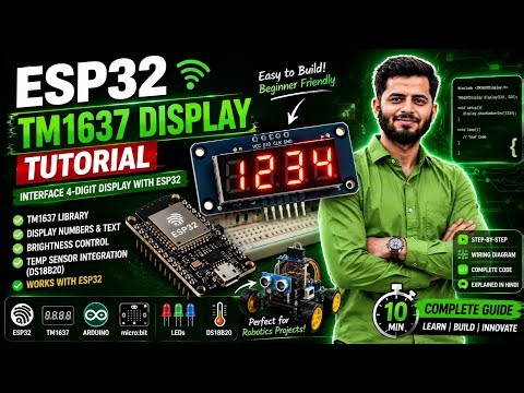 ESP32 TM1637 Display Tutorial | Interface 4-Digit Display with ESP32 (Arduino IDE)