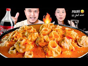 50 JHOL MOMO Challenge | MOMOS Eating Challenge | DUMPLINGS | Nepali Mukbang