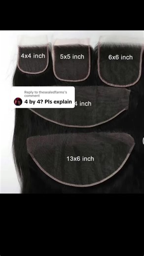 Replying to @thesealedfarms difference between different closure sizes...