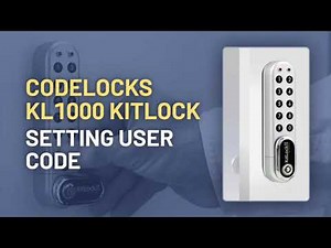 CodeLocks KL1000 KitLock: Setting a User Code