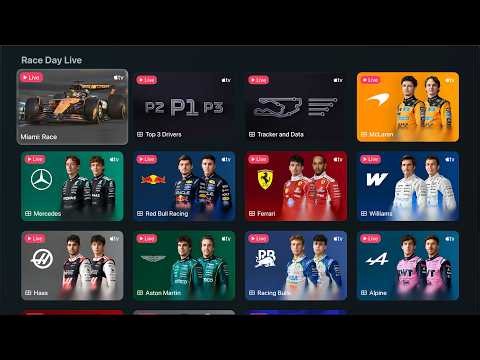 Enjoy the Formula 1 Apple TV Interface on iPad