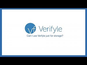 FAQ: Can I use Verifyle just for storage?