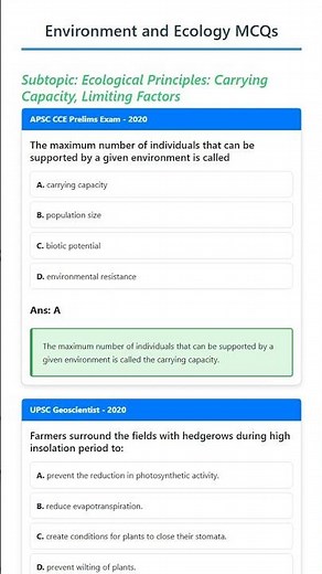 Ecological Principles: Carrying Capacity, Limiting Factors