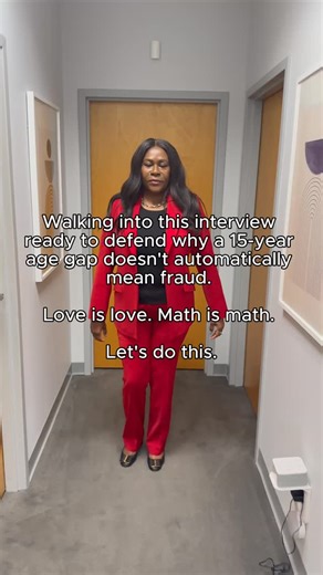 Ifeoma Odunlami | Walking into USCIS interviews like... 💼 Love is love. Math is math. And nowhere in immigration law does it say couples need to be the same... | Instagram