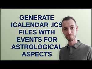 Codereview: Generate iCalendar .ics files with events for astrological aspects