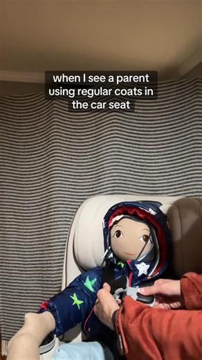 Buckle Me Baby Coats go on at home and stay on safely in car seats “Safest winter jacket for a car seat on the market. From one mom to another I cannot emphasize how wonderful this jacket is. How much peace of mind this jacket gives me. And how well thought out this design in of being on the go with your tot. I live in the upper portions of new england and our winters get COLD. As the weather gets colder we always worried about making sure the car seat was tight enough or had to wrestle our todd